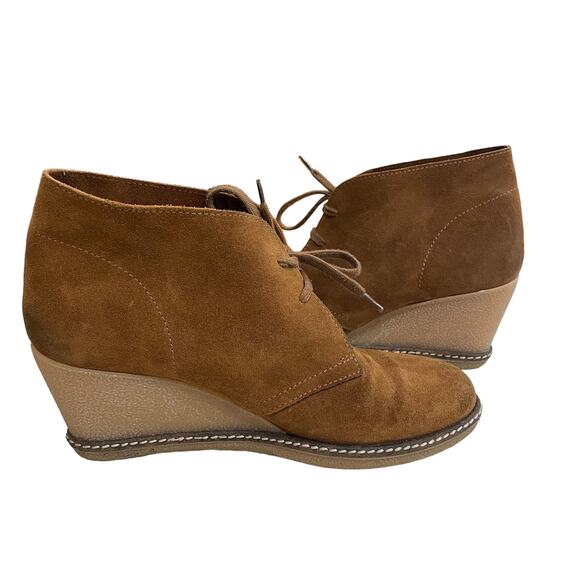 J. Crew MacAlister Women's Brown Suede Wedge Ankle Boot Size 8 - Picture 9 of 10